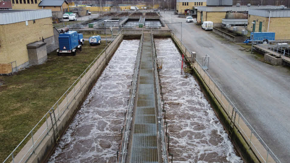 Fotograf: Fredrik Sandberg
Bildbyrå: TT Bassänger vid kommunalt reningsverk i Enköping