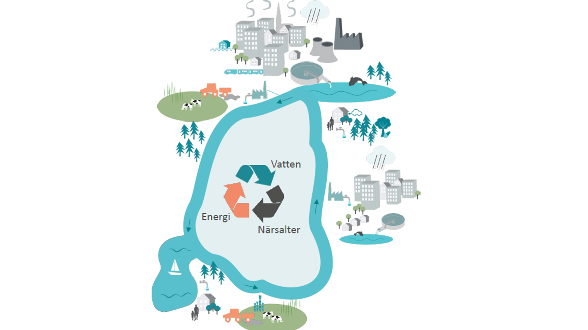 Illustratör: Christian Baresel Avloppsvatten och övergödning.