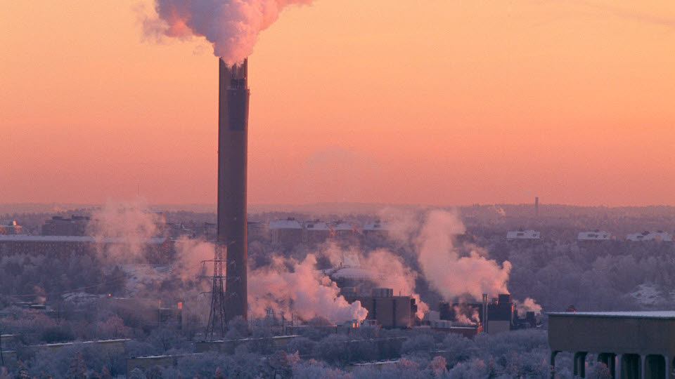 Rök ur hög skorsten